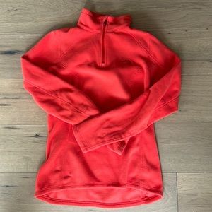 The North Face XS bright pink 1/4 zip fleece pullover